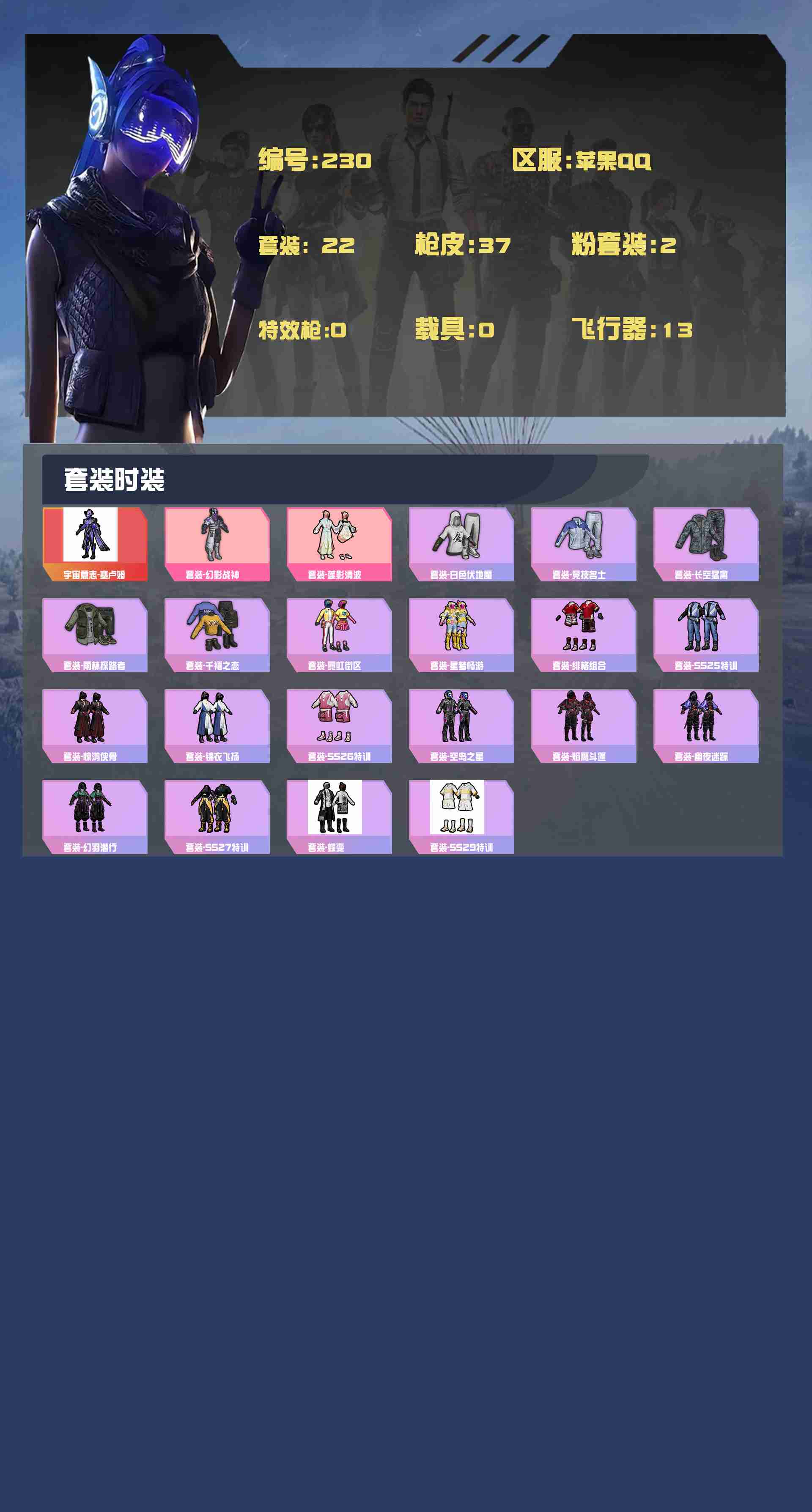 HPYXB3307068和平精英账号详情图2 HPYXB3307068和平精英账号详情图2