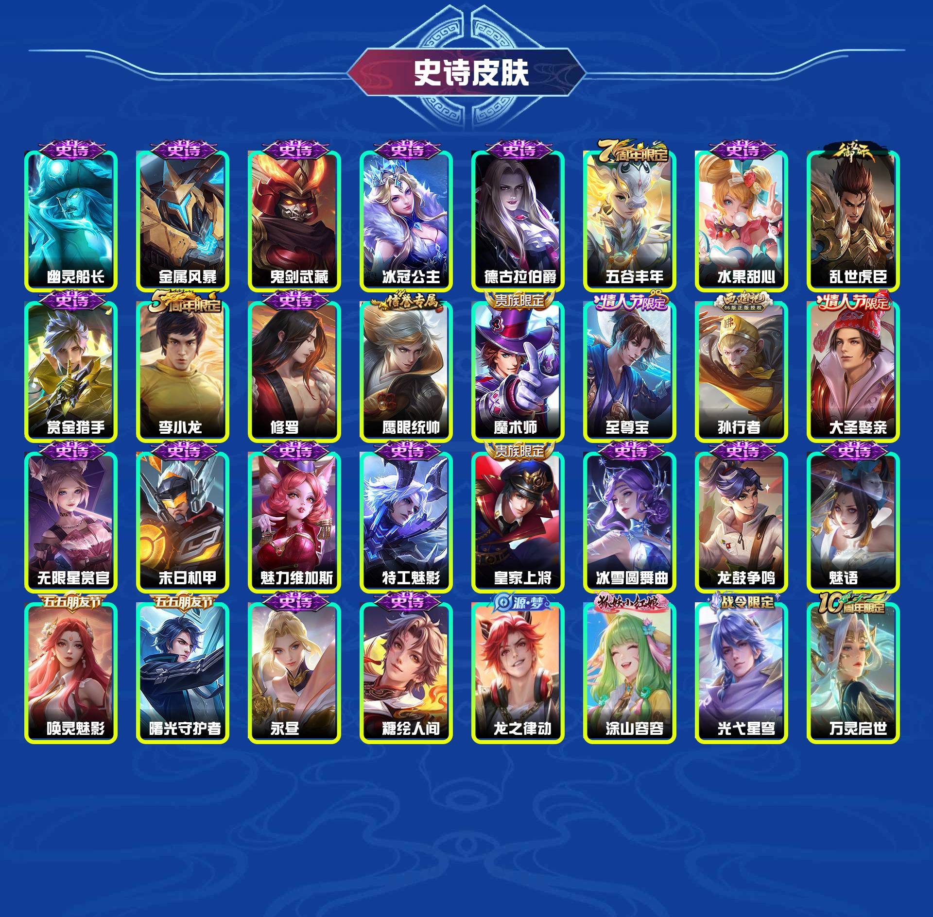 WZYXB3414208王者荣耀账号详情图4 WZYXB3414208王者荣耀账号详情图4