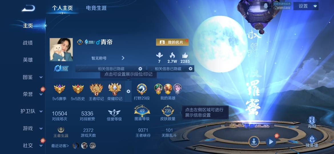 WZYXB3409359王者荣耀账号详情图7 WZYXB3409359王者荣耀账号详情图7